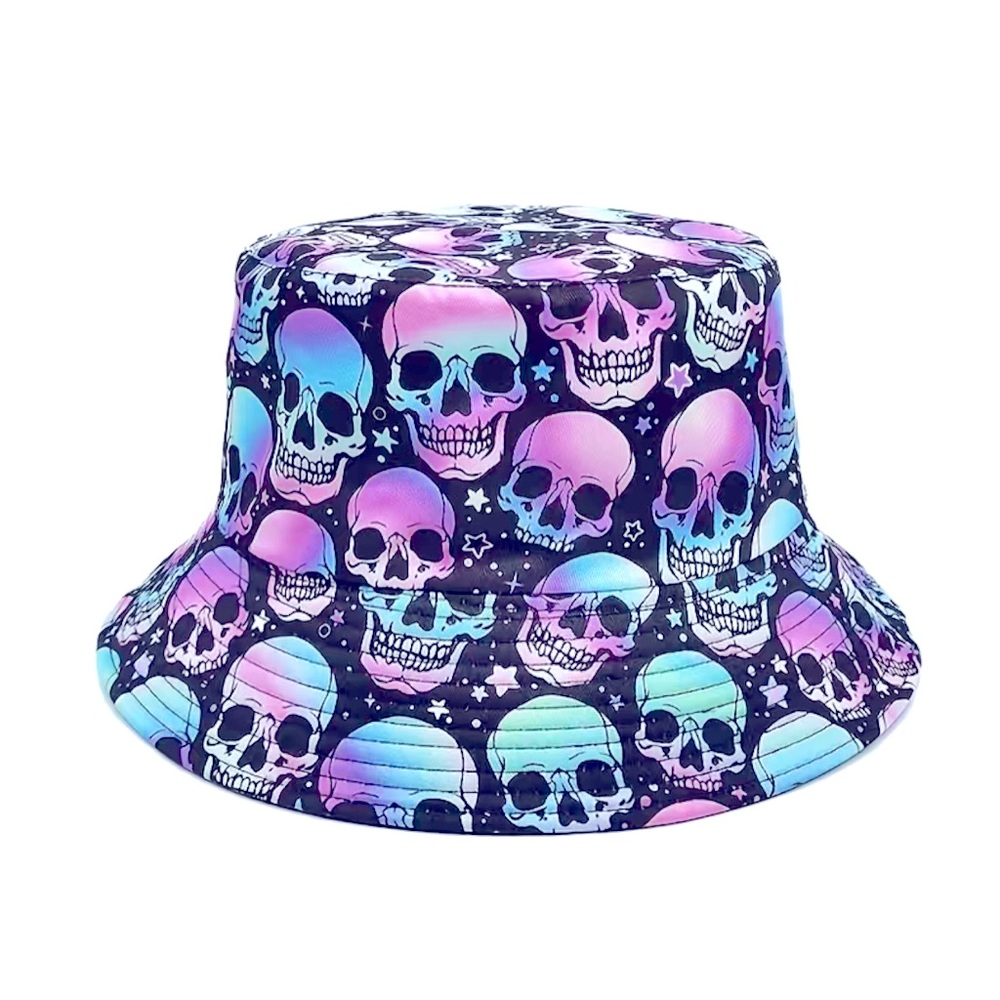 🌼 Colorful Skull Bucket Hat